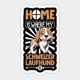 Home is with my Swiss Hound Sticker